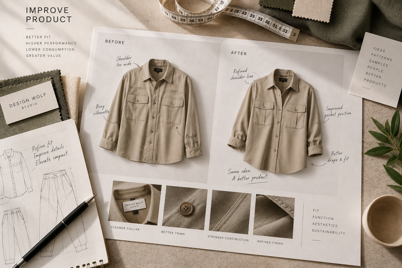 Garment balance refinement and fit/construction optimization.